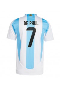 Argentinië Rodrigo De Paul #7 Voetbaltruitje Thuis tenue Copa America 2024 Korte Mouw